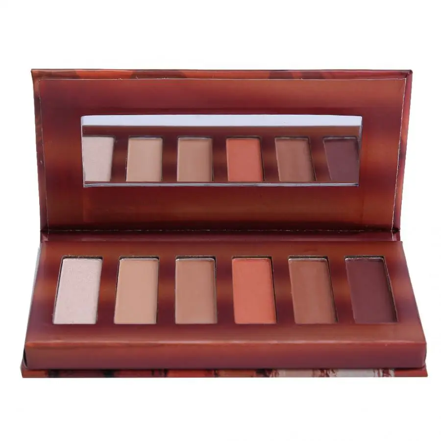 ClearanceMakeup палитра блестящих теней для век 6 цветов косметических блестящих длительных теней для век тени для век