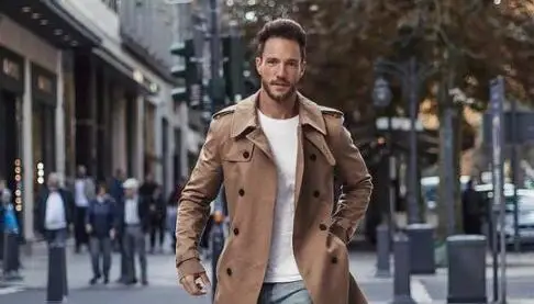 Коричневые мужские тренчи мужские длинные пальто мужская одежда slim fit пальто с длинным рукавом весна осень дизайнер M-3XL