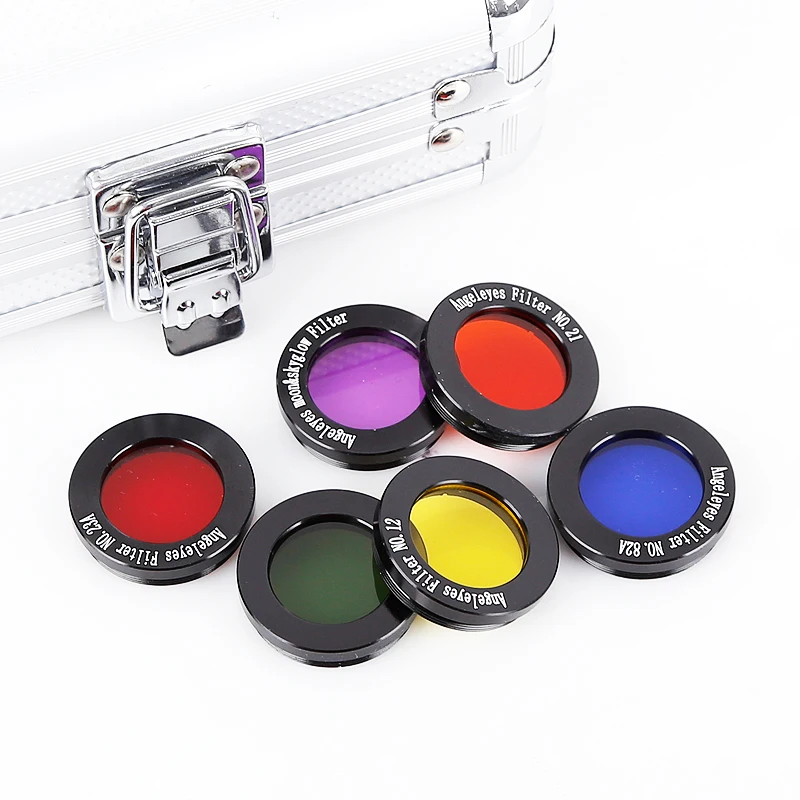 

1pcs 1.25 inch moon nebula filter lens astronomical telescope moon filter with threaded eyepiece port Random Color