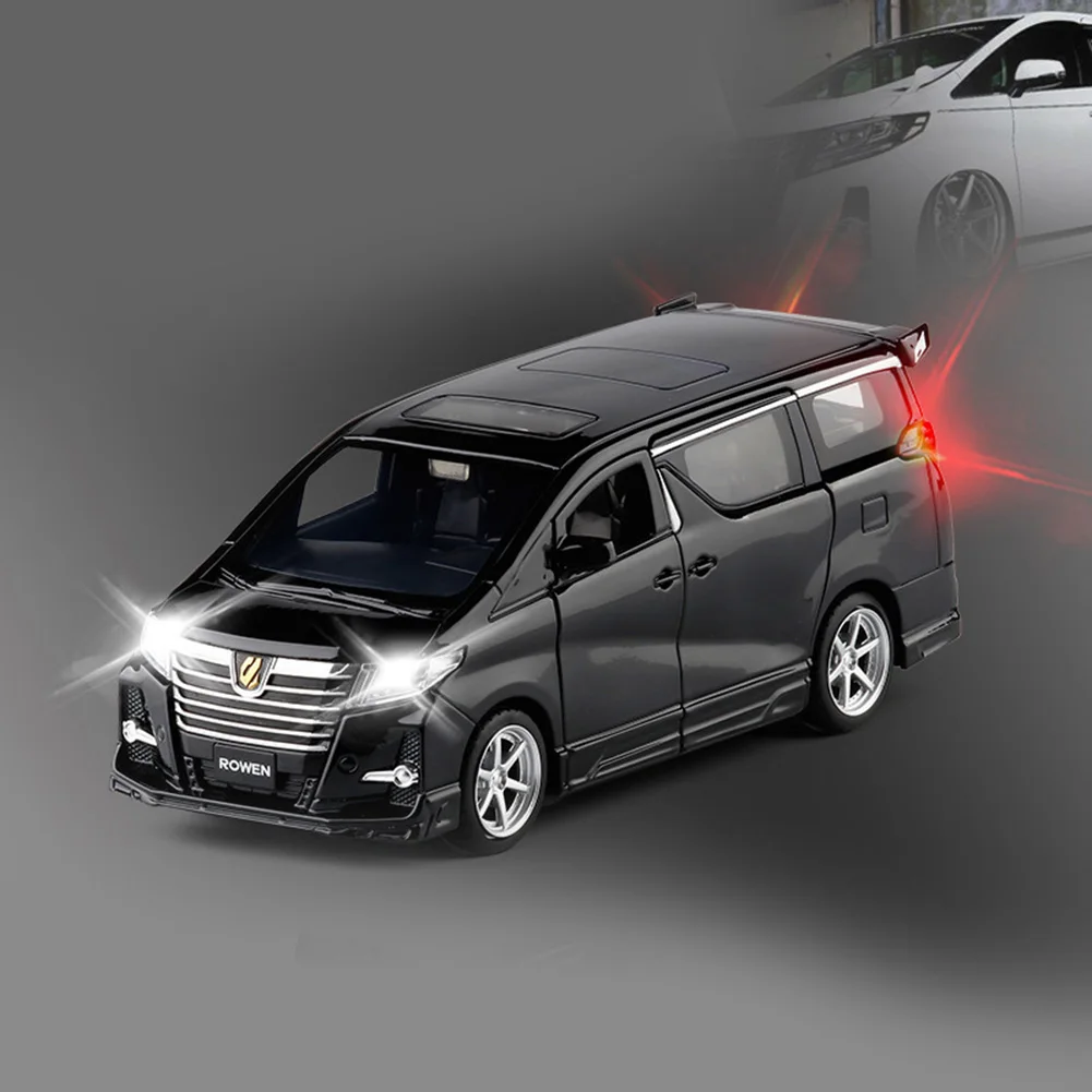 1/32 мини литья под давлением оттяните назад автомобиль для Toyota Alphard модель с легкой музыкальной игрушкой