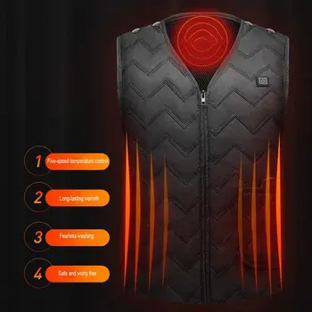 

Graphene Electric Heating Vest Charging Intelligent Heating Clothes Vest Constant Temperature Warm Waist Men And Women Vest