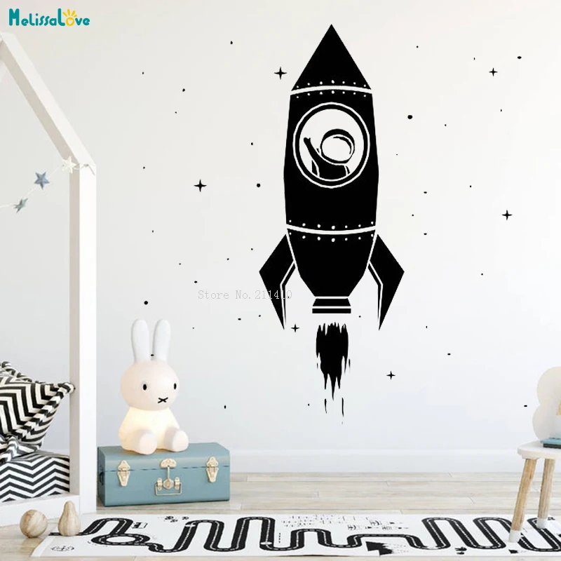 Autocollant mural de fusée habitée, stickers d'astronaute, pour chambre de  bébé, amovible, mignon, cadeau Unique, wt2800 - AliExpress