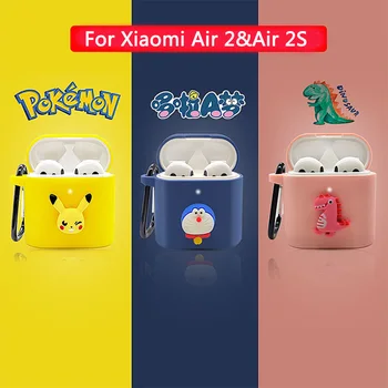 

AKBNSTED 2020 New Silicone Cartoon Pattern Earphone Protective shell For Xiaomi Airdots Pro 2/2 S Bluetooth earphone Case Cover