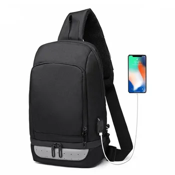 

New Arrival Chest Pack Men Multifunctio Crossbody Bag Anti-theft Male Short Trip USB Charging Waterproof Shoulder Messengers Bag