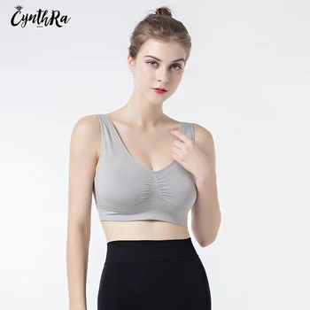 

CYNTHRA Wireless Underwear Female New Push Up Running Sports Adjustable Bra Sexy Fitness Lingerie Breathable Yoga Vest For Women