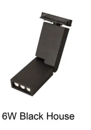 6W Black Body 20 Вт 12 Вт 6 Вт Диммируемый Светодиодный точечный светильник 2 провода светодиодный Трековый светильник ing AC85-265V светодиодный потолочный светильник для дома Одежда обувь магазин - Испускаемый цвет: 6W Black Body