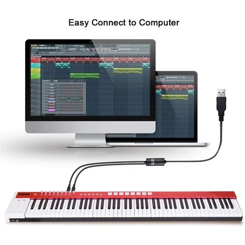 Аксессуары для правки музыки Переходник USB на 2 MIDI-интерфейса кабель конвертер ПК