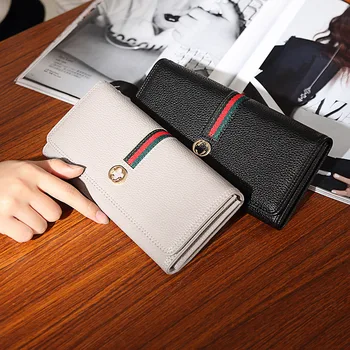 

2020 new European and American wallet. Women's long, fashionable, simple, high-capacity, large-capacity women's wallet.