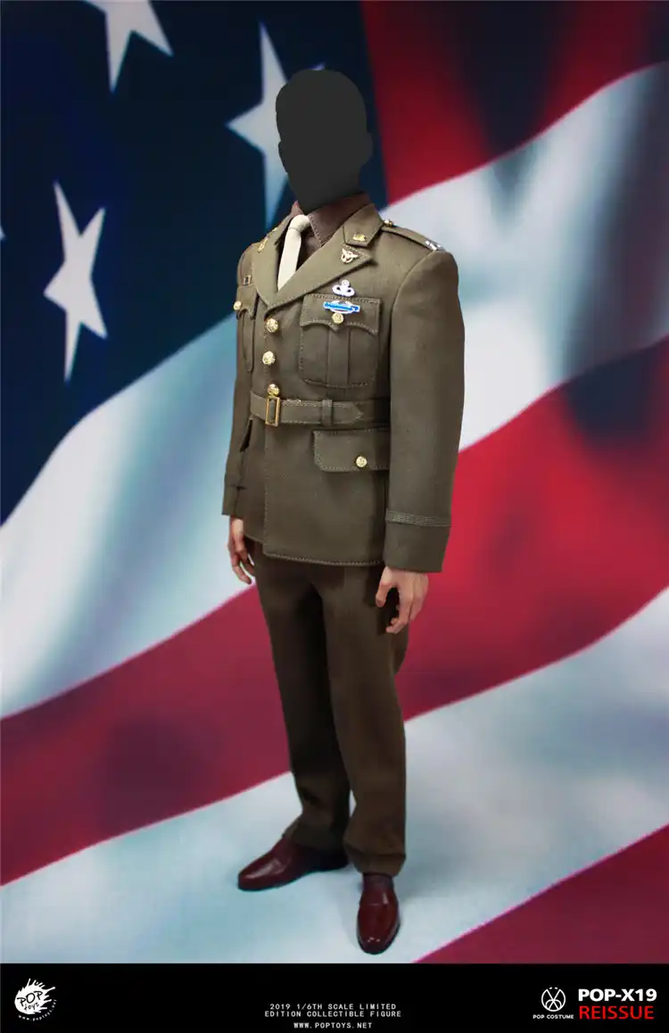 WWII 1//6 Captain Uniform Golden Age US Army Officer Costume POPTOYS X19A Model