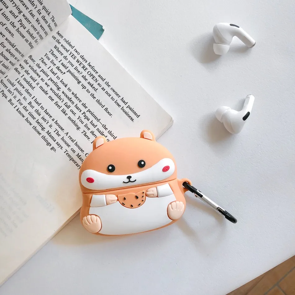 1148U 3D чехол для наушников для Airpods Pro Чехол Силиконовый медведь мышь Мультяшные наушники/Earpods чехол для Apple Air pods 3 Pro Чехол Брелок - Цвет: 1148U