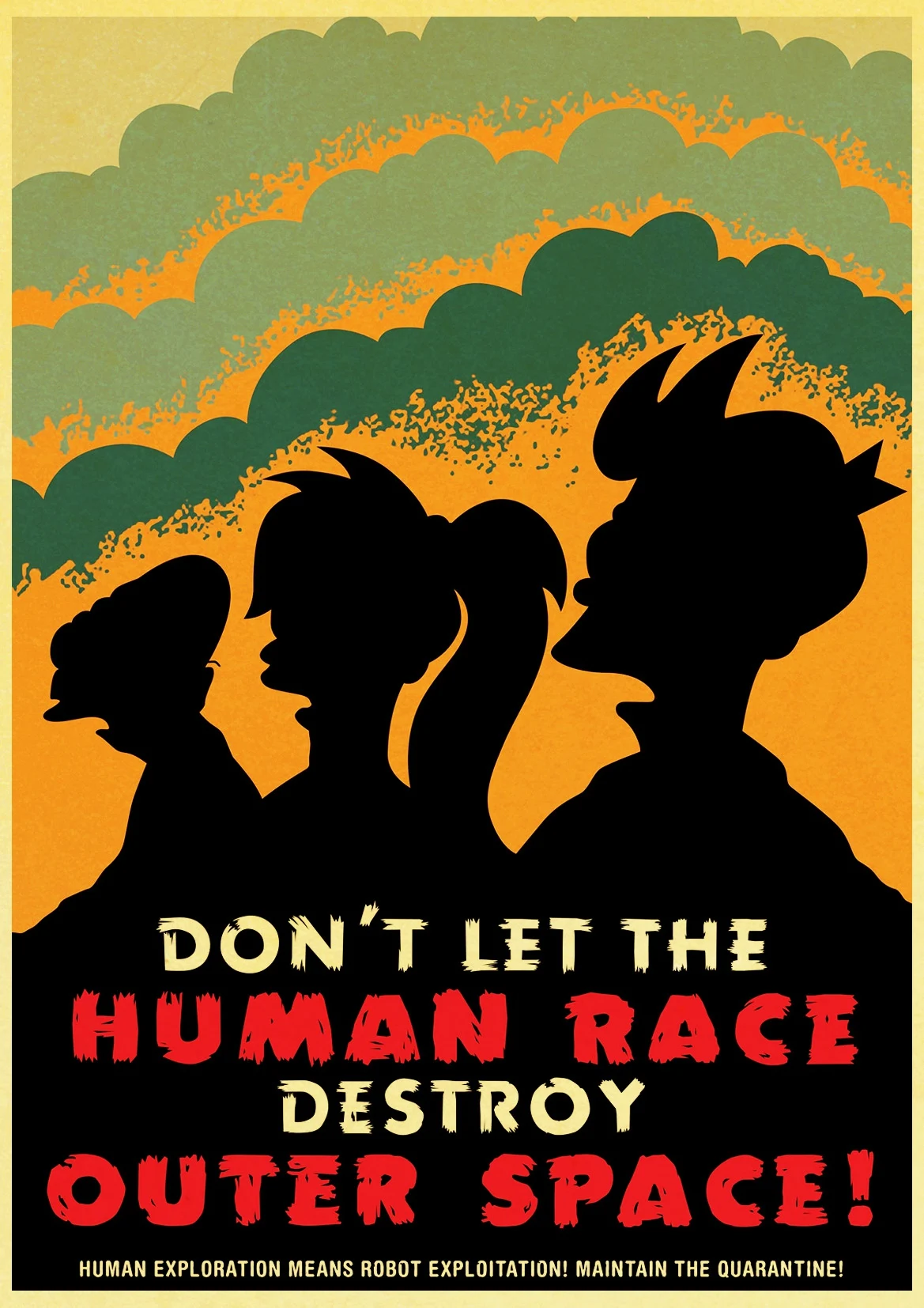 Винтажный мультфильм аниме Futurama Ретро плакат крафт-бумага печатные настенные плакаты для домашнее барное кафе Наклейка на стену в комнату - Цвет: E053