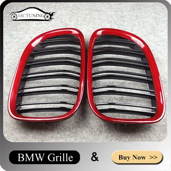

Car Grilles Front Kidney Grill grille For Whole Series F30 F10 F32 F20 X1 X3 X4 X5 X6 G20 G30 Z4 G12 Red Carbon Auto grille