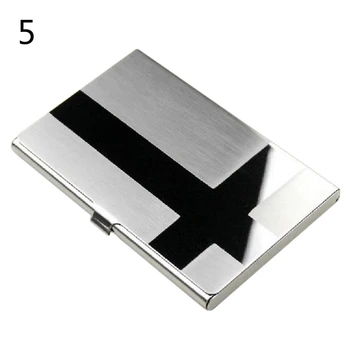 

1pc table Note Card Holder Case Cover Waterproof Stainless Steel Metal Case Box