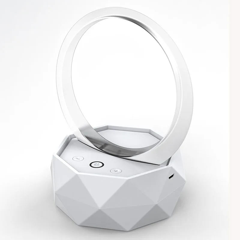white USB Перезаряжаемый Ночной светильник Bluetooth динамик 5,0 лампа для спальни цветной ночной Светильник ing как подарок настольный ночной Светильник музыкальный плеер - Испускаемый цвет: white