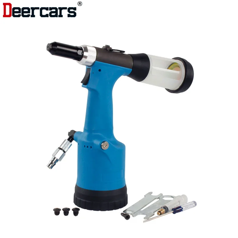 Industry Grade Pneumatic Riveter Self Suction Style Three Claw Air Rivet Tool for Nail 2.4, 3.2, 4.0, 4.8mm