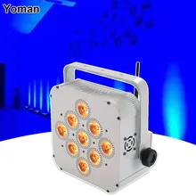 

LED 9X18W RGBWA UV Wireless Wifi DMX512 Battery App Remote Control DJ led Par Can Wash Light Disco Wedding Beam Wash 2IN1 Lamp