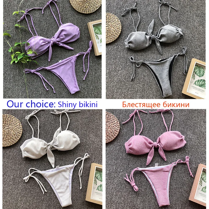 

Ladies Split Swimsuit Shining Hot Spring Bathing Suit European And American Fashion Beach Surfing Swimwear Sexy Woman Underwear