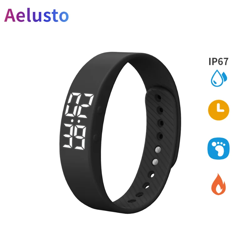 

Aelusto T5S Smart Band Fitness Tracker Sport Calorie Monitor Smart Wristband Waterproof Smart Watch for Men Women Kids Gifts