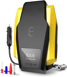 Compresseur d'Air Portable DC 12 V pour Pneus d'Automobile, Moto et Vélo, Pompe de Compresseur d'Air 150 PSI 