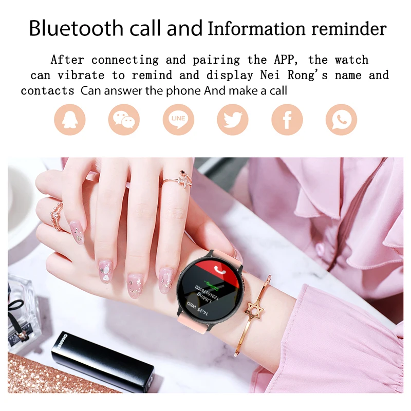 LIGE Woman Bluetooth Phone Smart Watch Women Waterproof Sports Fitness Watch Health Tracker 2021 New Music Player smartwatch Men