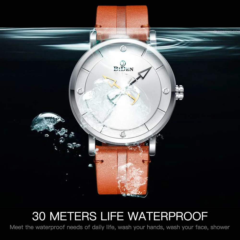 Деловые часы мужские спортивные аналоговые часы военные водонепроницаемые часы кожаные кварцевые наручные часы Relogio Masculino