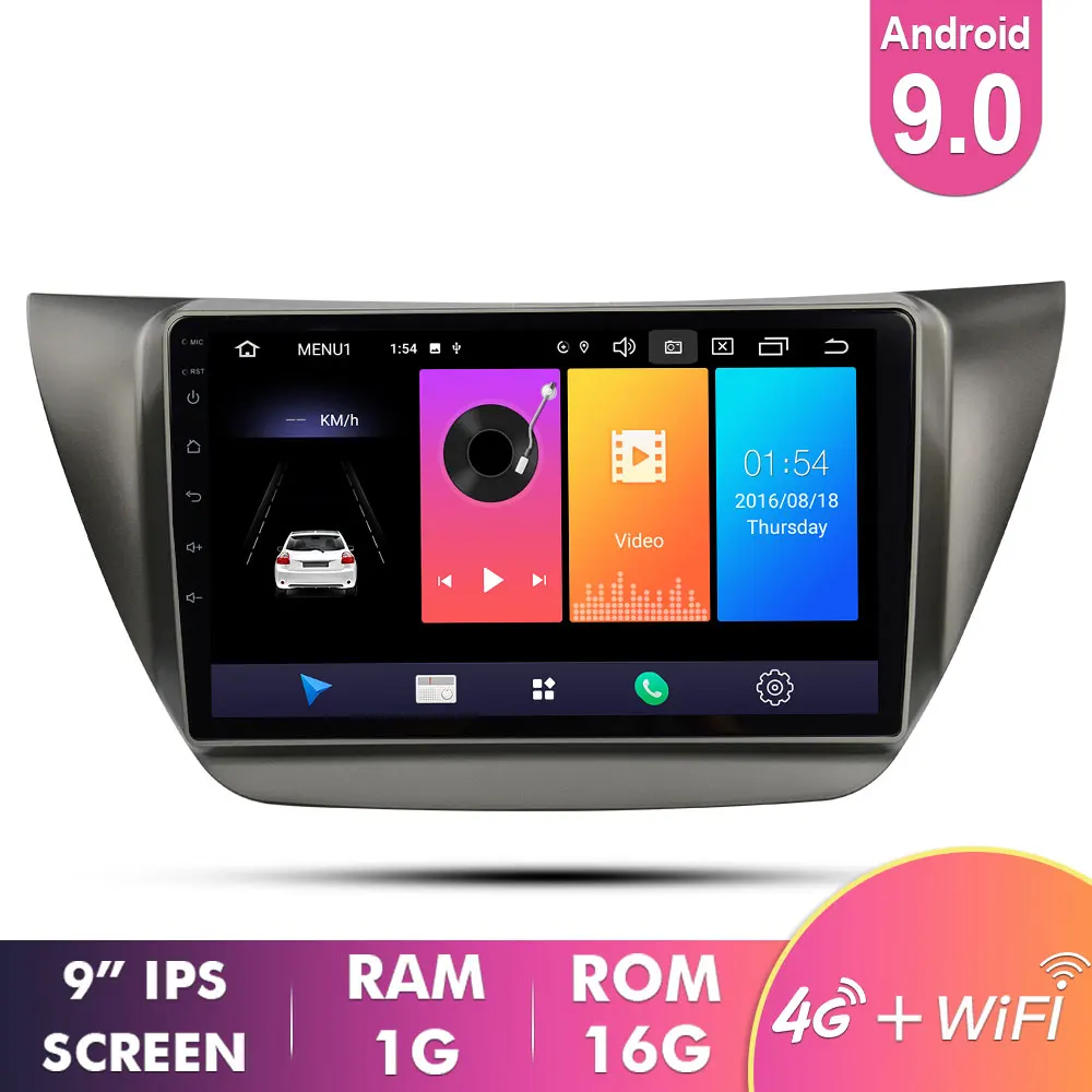 1G 16G EKIY " ips Android 9,0 автомобильный радио мультимедиа авто для MITSUBISHI LANCER IX 2006-2010 gps Навигация стерео аудио видео плеер - Цвет: 1G 16G