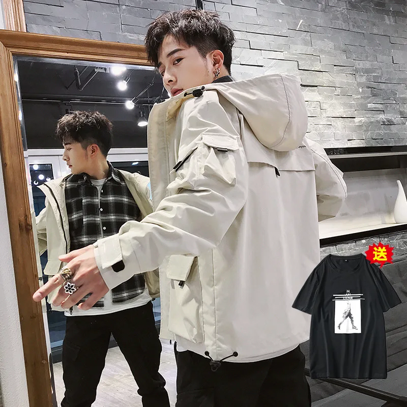 

[Buy 1 Take 1] New Style Autumn Workwear Coat Men Trend Versatile Middle School Students Spring And Autumn Casual Jacket Men's