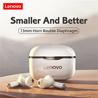 Lenovo Lp1 Tws słuchawki Bluetooth 5.0 bezprzewodowy zestaw słuchawkowy wodoodporny Sport słuchawki douszne z redukcją szumów Dual Stereo Hifi Bass Touch