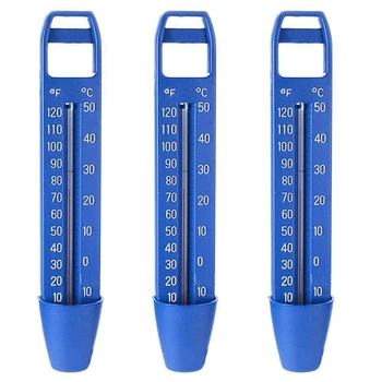 

HOT Jumbo Pool Thermometer Premium Water Thermometers with String Integrated Pocket Shatter Resistant