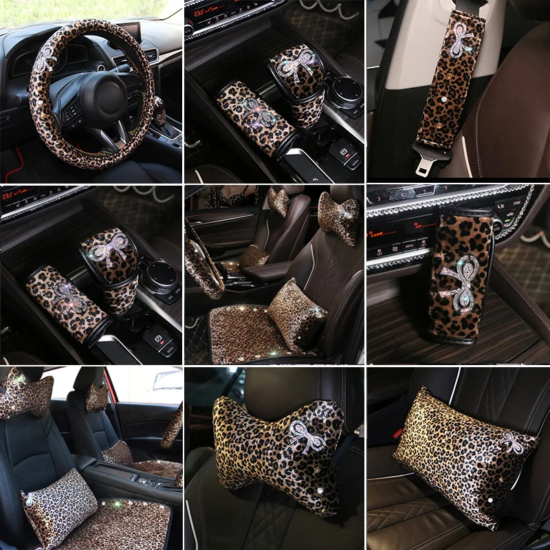 leopard print neck pillow