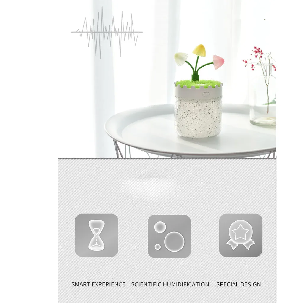 TENSKE Potted Plant Air Humidifier 200ML Creative USB Ultra Car Diffuser Household Cute New Humidifier Silent Stable Humidifier
