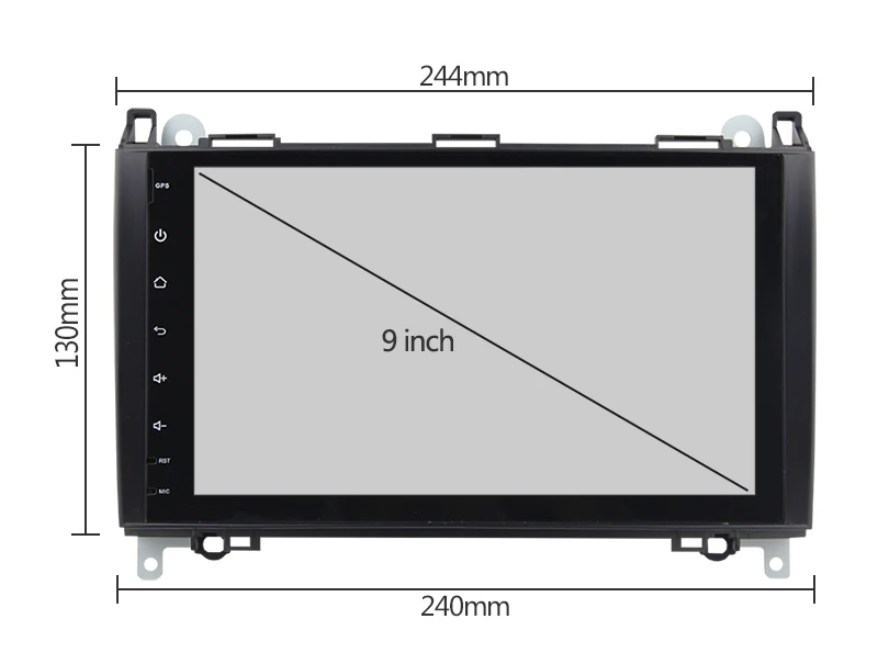 2 Din Android 9,0 автомобильный DVD мультимедийный плеер для Benz Sprinter Vito W169 W245 W469 W639 B200 радио головное устройство gps стерео