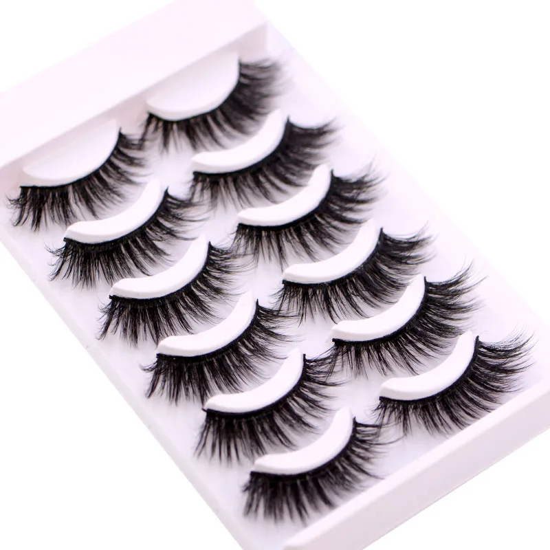 6 pairs 8036 HBZGTLAD, 1/6 пар, натуральные накладные Искусственные ресницы, длинный макияж, 3d норковые ресницы, ресницы для наращивания, норковые ресницы для красоты - Цвет: 6 pairs 8036