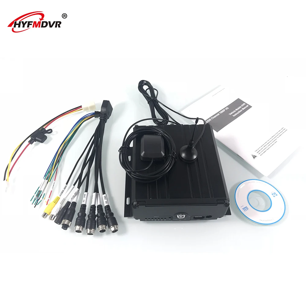 HYFMDVR Автомобильный видеорегистратор Видео sd-карта 1080P 4 канала Встроенный для gps поезд/такси 4G AHD мобильный