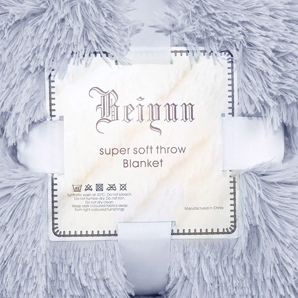 Mikksire new high quality Bed Sofa Blanket Long Shaggy Cozy Fluffy Faux Fur Sheet Home Super Soft Warm Throw Blanket 130x160cm F