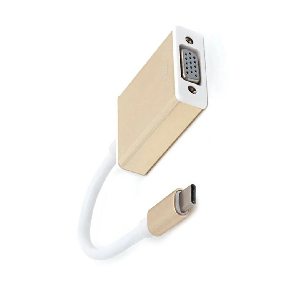 USB-C-VGA адаптер USB 3,1 type C USB-C папа-мама VGA адаптер кабель для нового Macbook 12 дюймов Chromebook Pixel Lumia 950XL