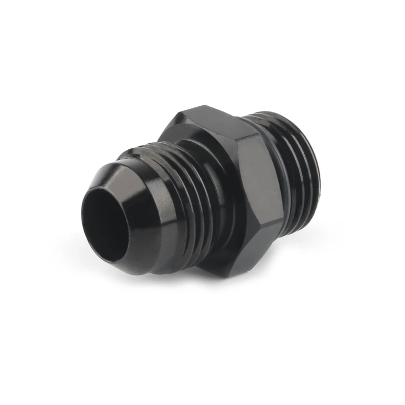 

ORB-8(3/4" UNF) O-ring Boss AN8 8AN to AN8 8AN Male Adapter Fitting Black 6061-T6 aluminum Specification : AN8 to ORB8