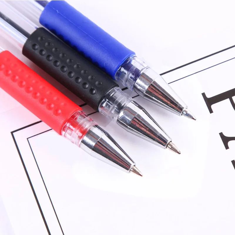 12PcsStationeryStoreEuropeanStandardGelPenSchoolSuppliesRed