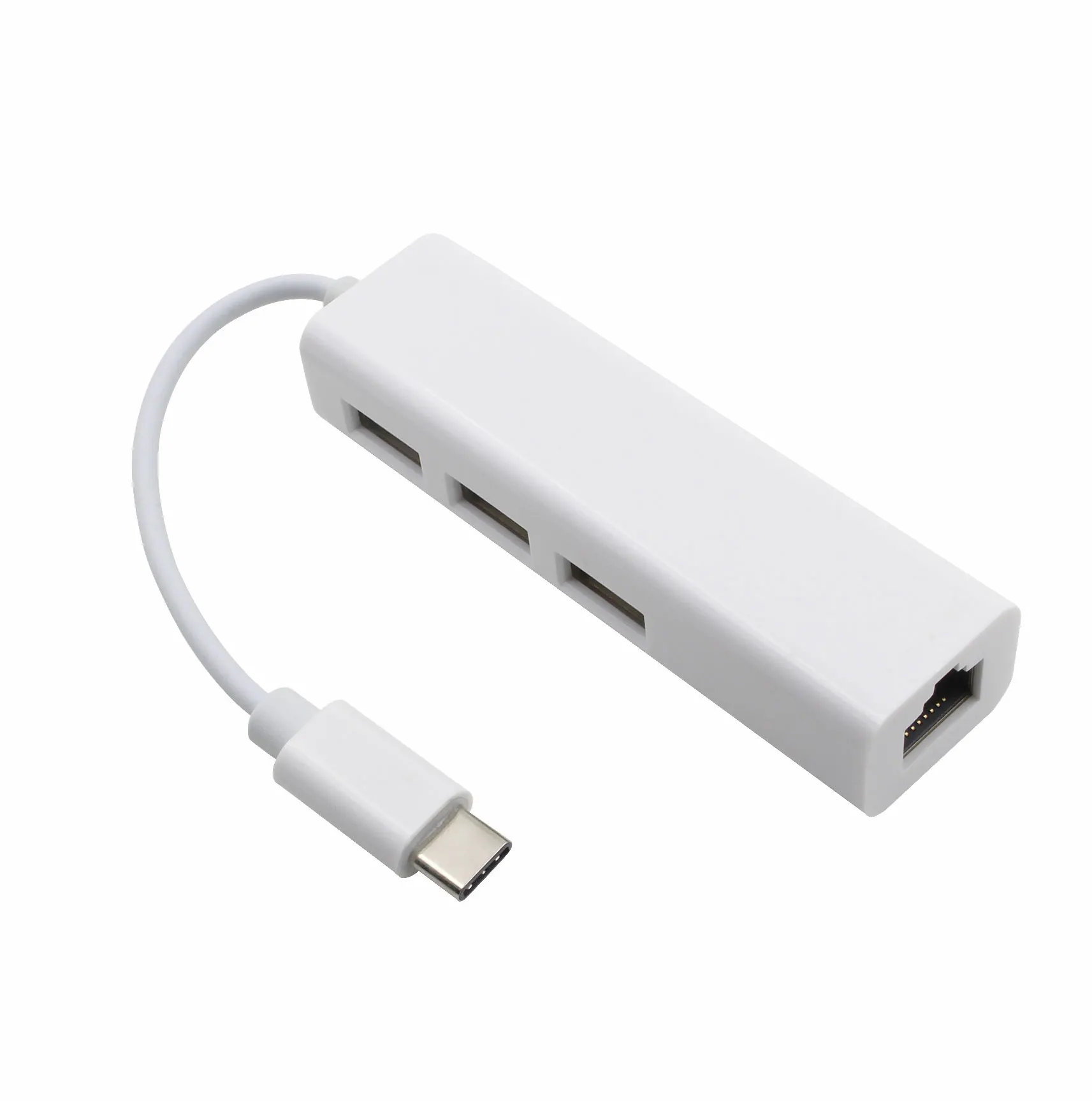 50 шт. USB3.1 Тип C RJ45 локальной сети зарядное устройство с 3 usb-портами для usb-хаб кабель адаптер для Windows, Mac