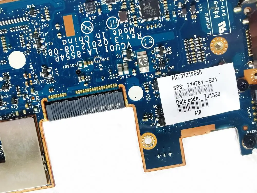 Для hp XT13-2000 Материнская плата ноутбука XT13-2000 I5-3337U 4 Гб VCU01 LA-8554P испытанное хорошее
