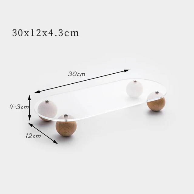 Acrylic Storage Tray Home Decor Clear Decorative Tray Candlestick Stand Table Aromatherapy Display Stand Modern Organizer 6