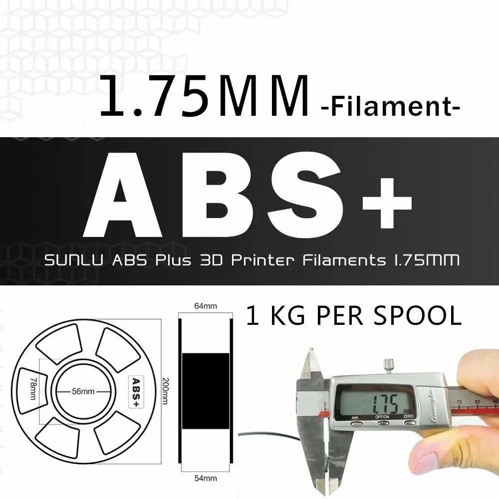 6 цветов ABS+ 3D нить для 3D-принтера может напечатать электронную автомобильную структуру 1,75 мм нить ABS+ высокая температура 2.2LBS