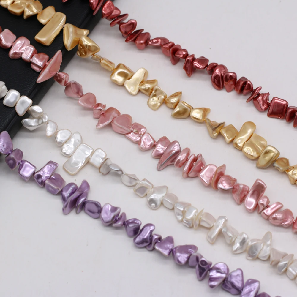 Irregular Mixed Colors Shell Red Yellow Strand Beads for Women Necklace Bracelet Accessories Jewelry Making Size 8x8-8x15mm | Украшения и