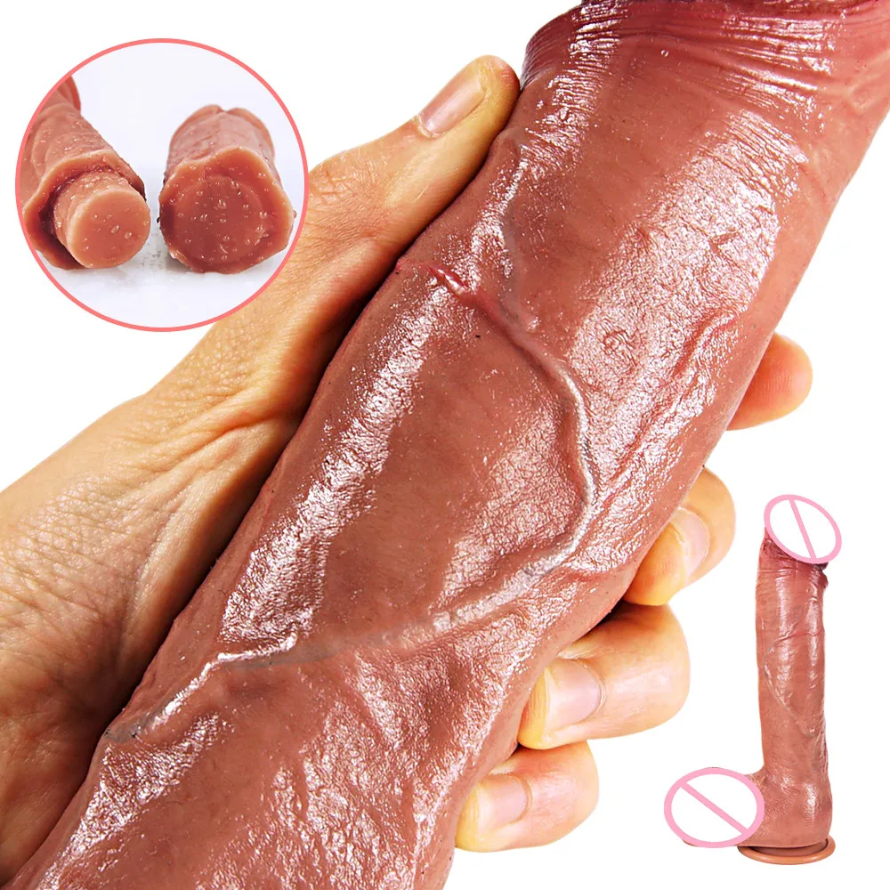 Realistic Penis With Suction Cup Dildo Woman Double Layer Sex Toys For Women G Spot Stimulator Female Masturbation | Красота и