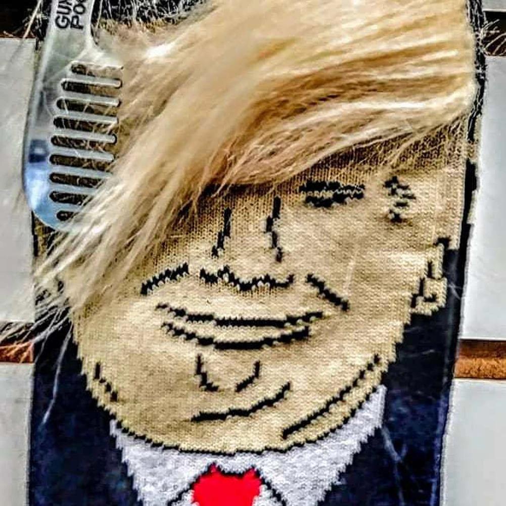 Лидер продаж, модные носки с изображением Дональда Трампа, с объемными накладными волосами, короткие носки для женщин и мужчин, забавный подарок