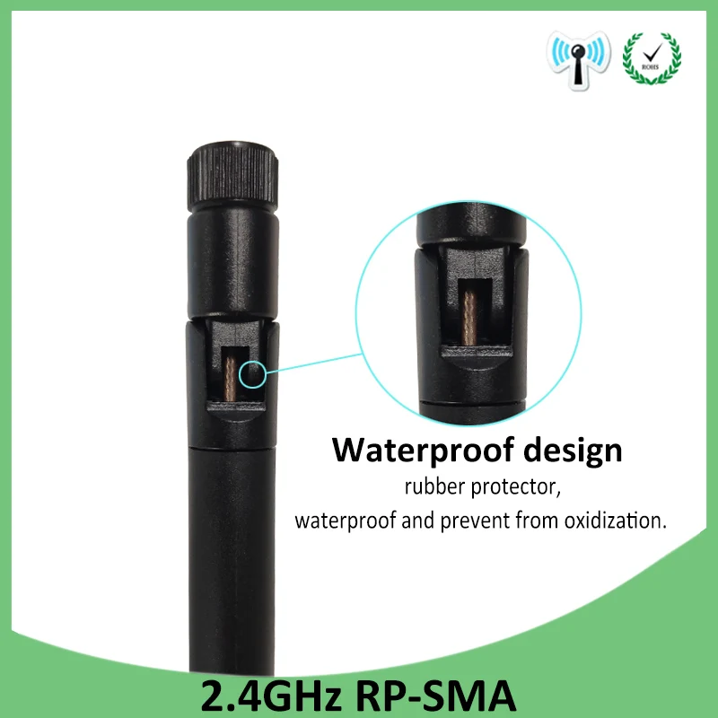 2pcs 2 4GHz wifi antenn 5dBi Aerial RP SMA Connector antena 2 4G antenne wi fi 3