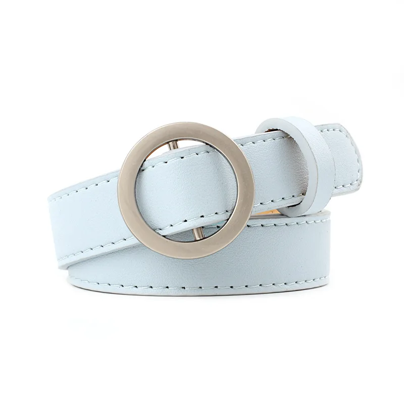 

top Round Buckle Fashion Design 2019 Women's Boots Punk Style Faux Leather Belts Thin Belt Adjustable Belt For Dress Belts