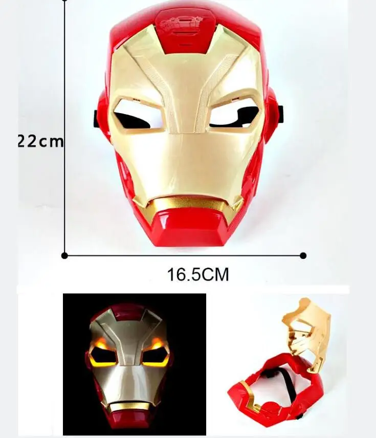Для Мстителей, для косплея Железного человека, маски, Tony Stark, светодиодный, открытая маска, для детской вечеринки, для Хэллоуина, игрушка в подарок