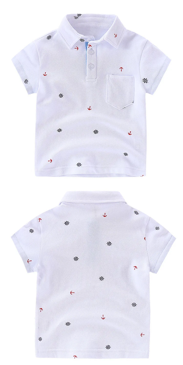 Новинка г.; летняя детская одежда для мальчиков; очень мягкая футболка с короткими рукавами и стоячим воротником; popl shan