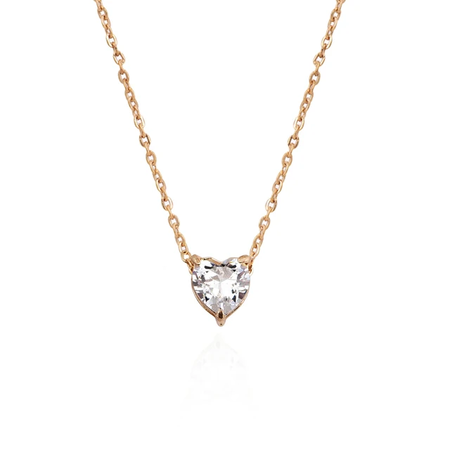 SUMENG collier c ur en cristal pendentif court de couleur or collier pendentif de charme